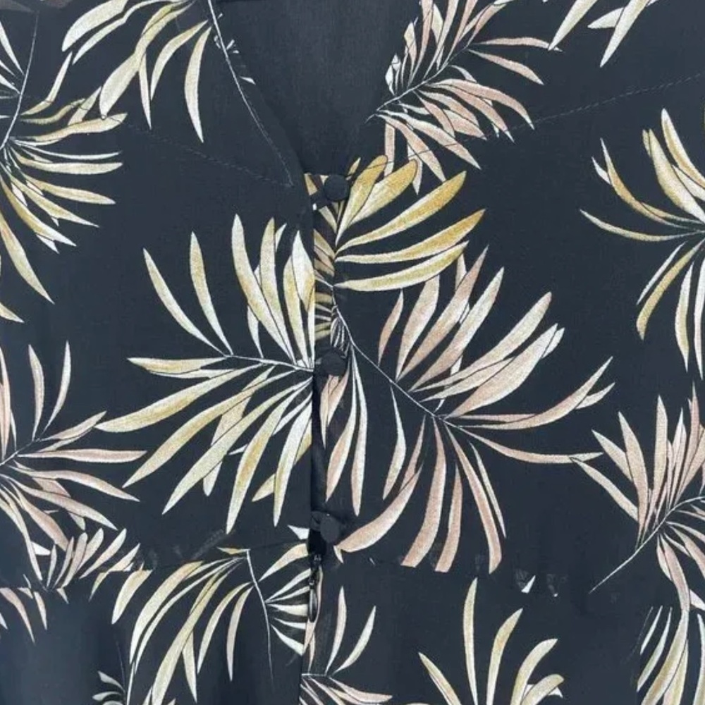 Marella Black Tan Leaf Women's Dress - Made in Italy - Picture 6 of 7